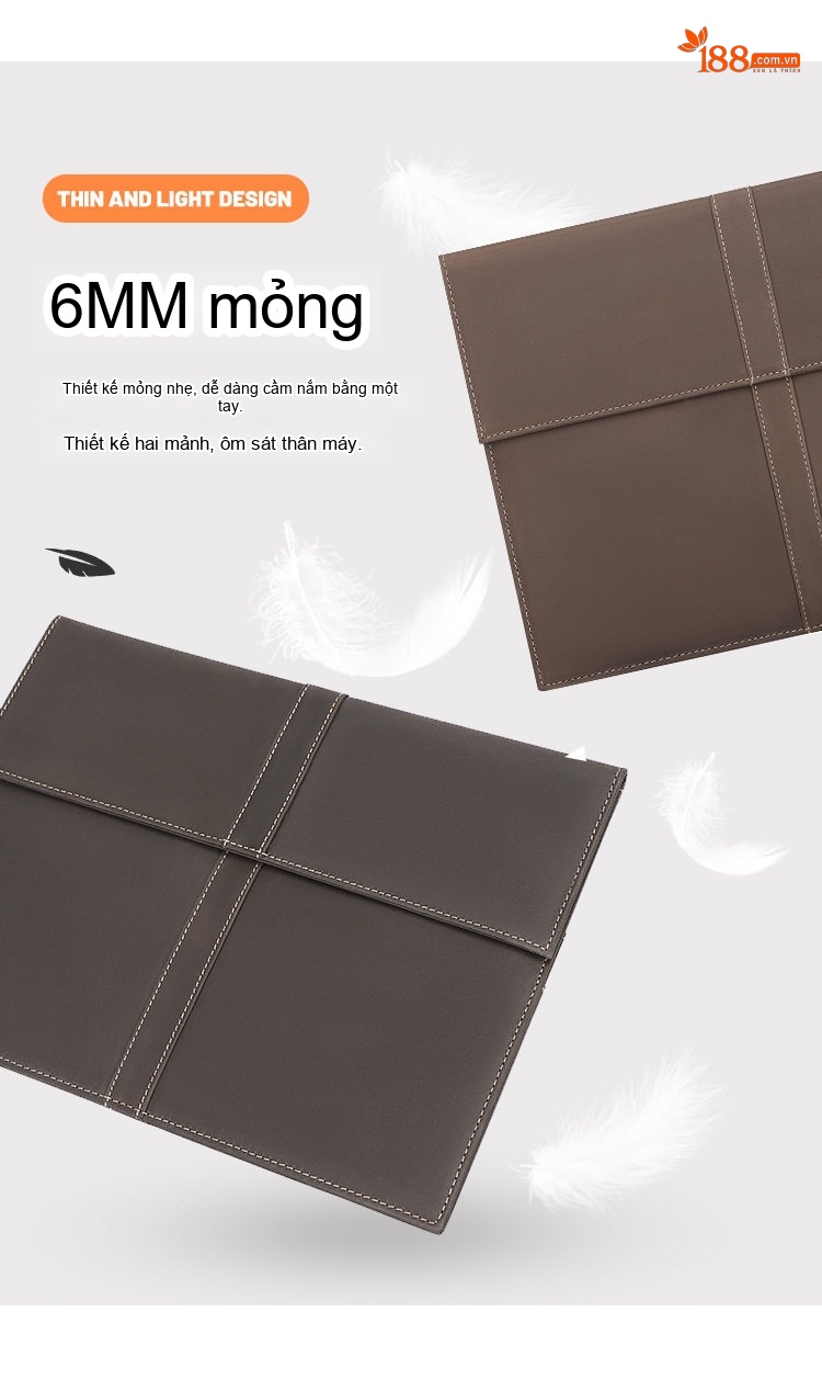 Túi Đựng Ipad Da Thật Kiểu Cổ Điển 11 Inch 7.9 Inch Màu Nâu, Xám chi tiết 4
