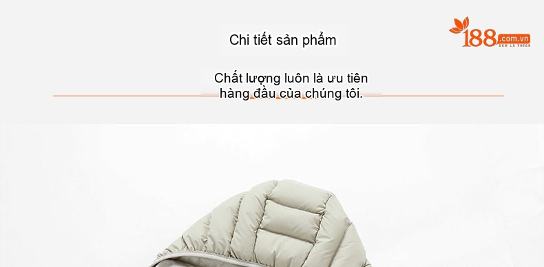 Áo Khoác Phao Nam Dáng Ôm Mỏng Nhẹ Màu Đen, Kem, Xám, Xanh Lá... chi tiết 18