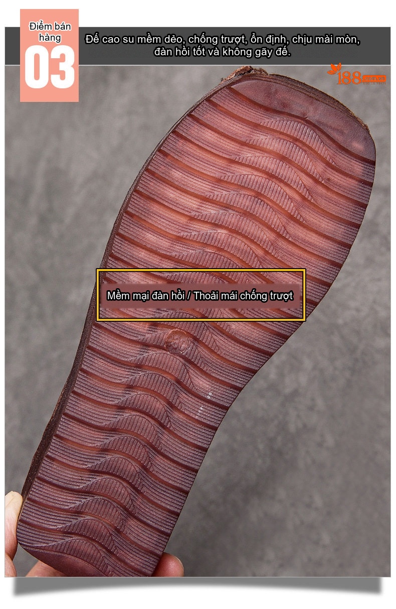 Giày Boot Nữ Da Bò Lỗ Thoáng Khí Gót Xuồng Chiều Cao Đế Khoảng 4cm Màu Nâu, Đen chi tiết 7