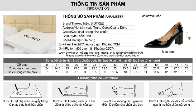 Giày Cao Gót Nữ Da Bóng Mũi Nhọn Hở Lưng Quai Hậu Trang Trí Xích Chiều Cao Đế Khoảng 6cm Màu Đen chi tiết 1