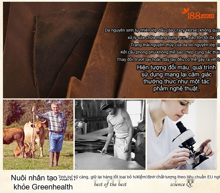 Túi Đeo Chéo Mini Nam Da Thật Túi Đựng Điện Thoại Da Bò Màu Nâu chi tiết 1
