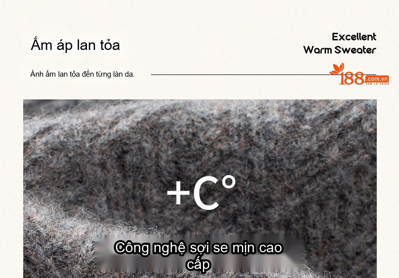 Áo Len Nam 100% Lông Cừu V Cổ Dày Dặn Màu Xám, Nâu, Xanh Đen, Vàng Nâu... chi tiết 3