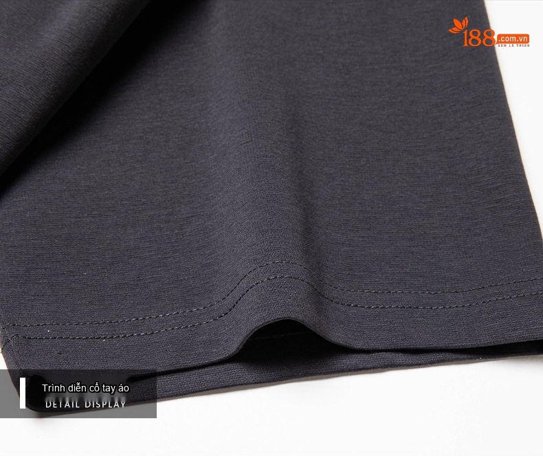 Áo Thun Tay Ngắn Nam Cotton Cổ Tròn Thoáng Khí Dáng Rộng Màu Trắng, Xám, Nâu, Đen chi tiết 11