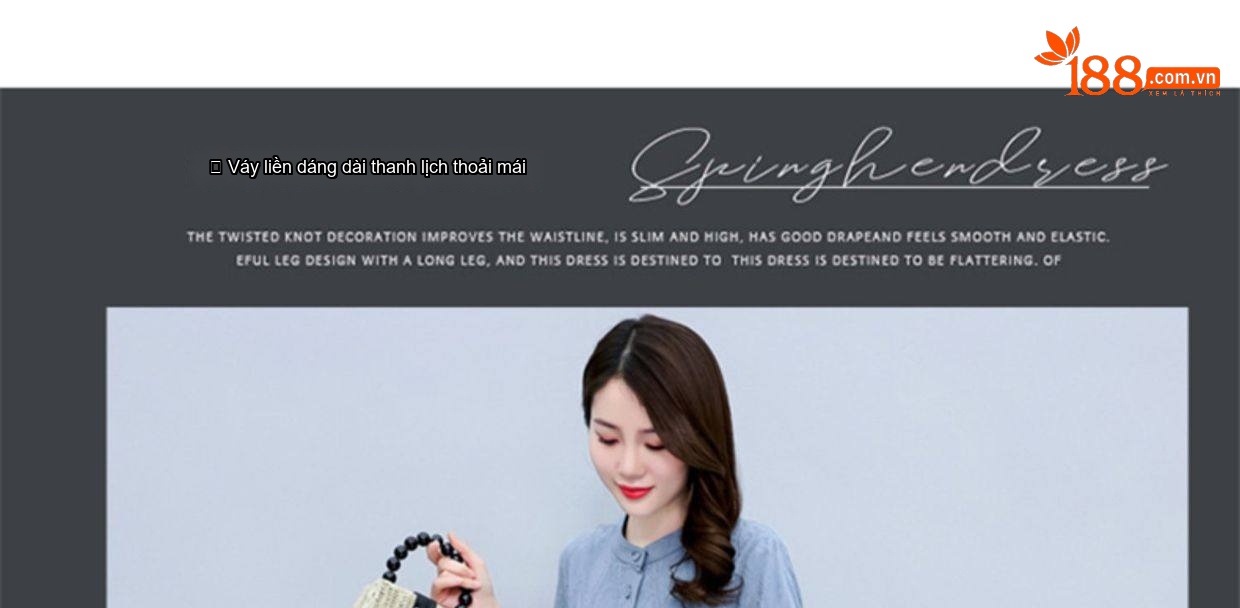 Váy Midi Nữ Cotton Linen Thiết Kế dáng chữ A Che Bụng, Eo Thon Gọn Màu Hồng, Xanh Dương chi tiết 3