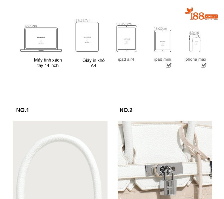 Túi Xách Tay Nữ Thiết Kế Độc Đáo Phong Cách Tối Giản Da Bóng Quai Xách Kelly Màu Đen, Trắng, Xám, Nâu... chi tiết 5