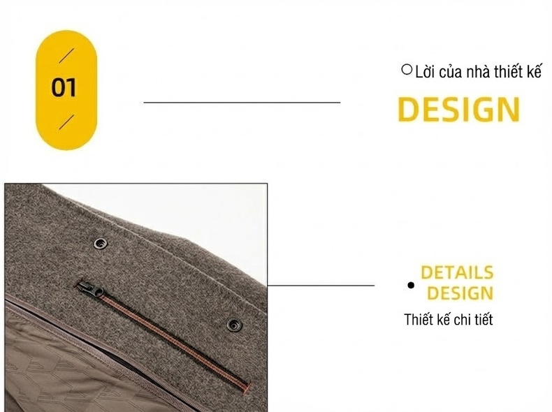 Áo Khoác Nam Lông Cừu Dáng Ngắn Dày Dặn Màu Nâu, Đen chi tiết 2