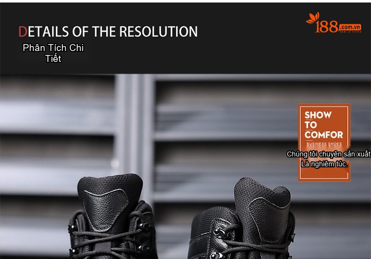 Giày Boot Nam Cao Cổ Da Thật Lót Lông Giữ Ấm Chiều Cao Đế Khoảng 4cm Màu Đen chi tiết 9