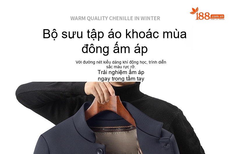 Áo Khoác Nam Trung Niên Milk Silk Dày Dặn Lót Lông Vũ Trắng Tháo Rời Màu Đen, Xám chi tiết 1