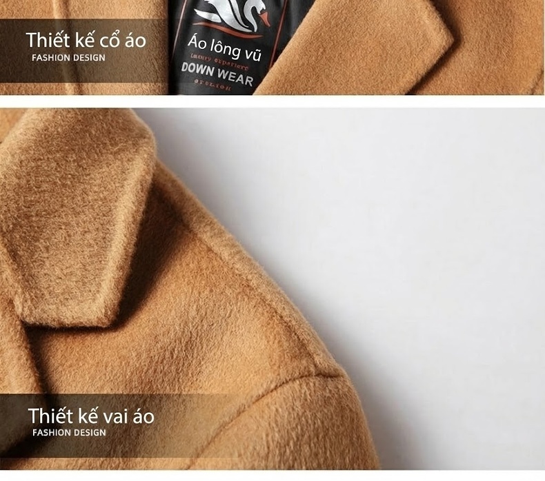 Áo Blazer Nam Len Lông Cừu Áo Vest Công Sở Thu Đông Lót Lông Vũ Màu Be chi tiết 16