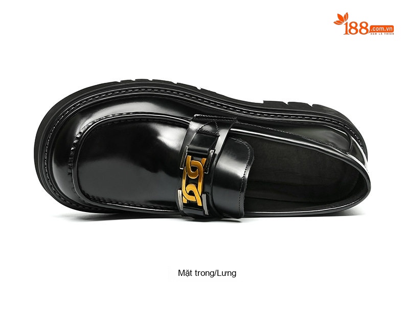 Giày Lười Nam Da Bò Chân To Đế Dày Chiều Cao Đế Khoảng 4cm Màu Đen, Nâu chi tiết 16