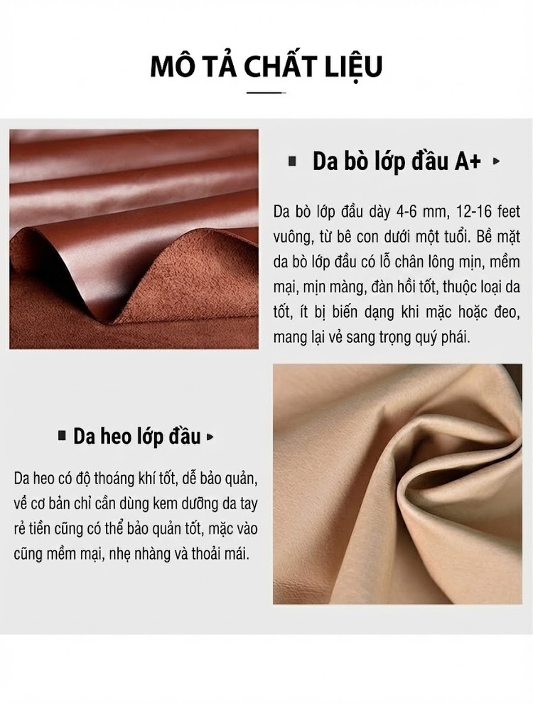 Giày Tây Buộc Dây Nam Da Bò Chiều Cao Đế Khoảng 3cm Màu Đen chi tiết 12