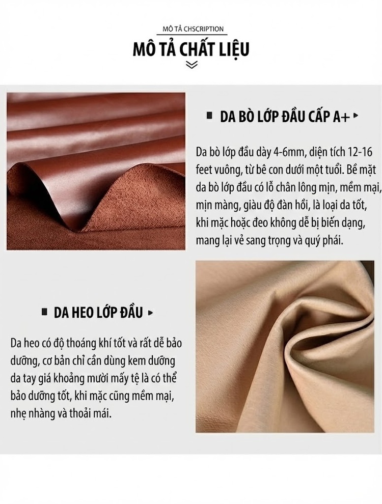 Giày Tây Buộc Dây Nam Da Bò Chiều Cao Đế Khoảng 3cm Màu Đen chi tiết 8