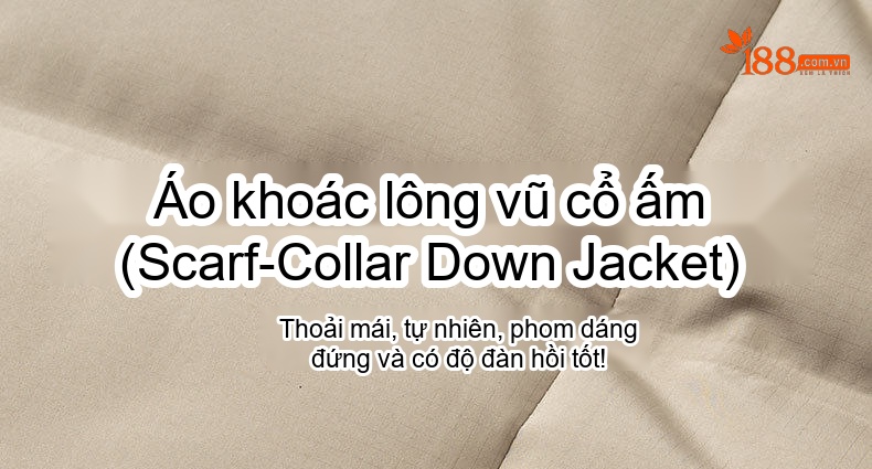 Áo Khoác Phao Nam Lông Vũ Áo Vest Cổ Áo Tháo Rời Màu Be, Đen, Xanh Navy chi tiết 1