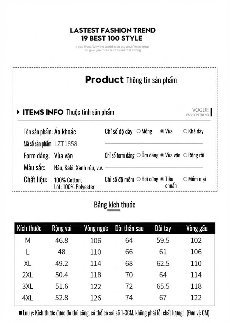 Áo Khoác Nam Vải Nhung Gân Cổ Bẻ Kiểu Hàn Quốc Màu Xám, Xanh Rêu, Nâu chi tiết 1