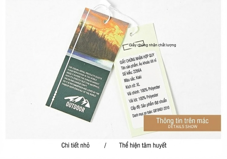 Áo Khoác Cotton Lông Cừu Nam Dáng Rộng Có Cổ Màu Nâu, Xanh Rêu, Đen chi tiết 46