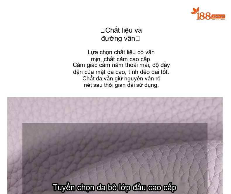 Túi Đeo Vai Nữ Da Mờ Thiết Kế Tối Giản Màu Tím, Nâu chi tiết 11