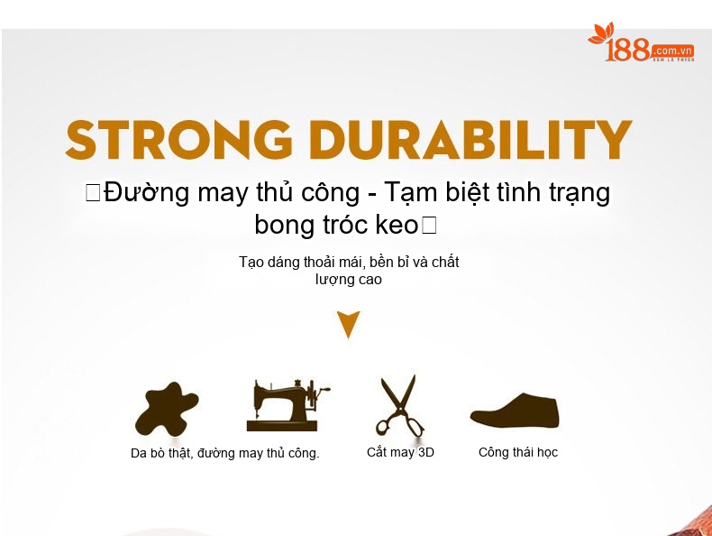 Dép Sandal Nam Da Bóng Quai Hậu Chiều Cao Đế Khoảng 2cm Màu Nâu, Đen chi tiết 15