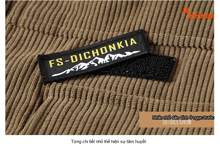 Áo Khoác Cotton Lông Cừu Nam Dáng Rộng Có Cổ Màu Nâu, Xanh Rêu, Đen chi tiết 38