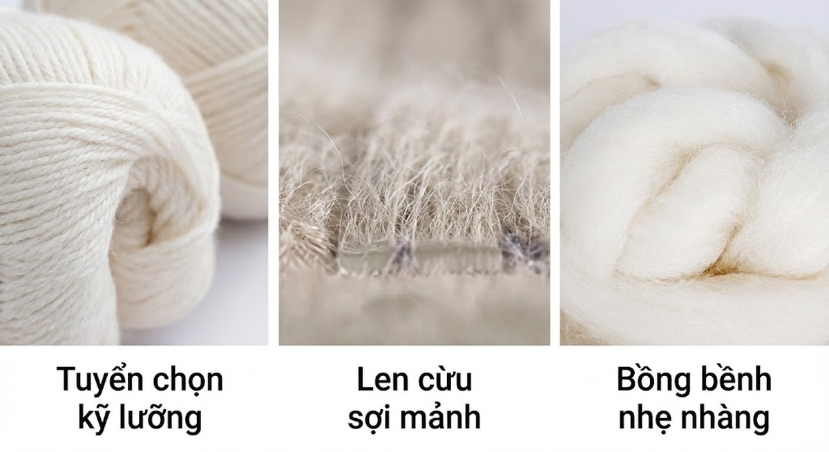 Áo Khoác Nữ Tiểu Hương Phong Lông Cừu Áo Dạ Ngắn Hai Mặt Màu Trắng, Đen chi tiết 7