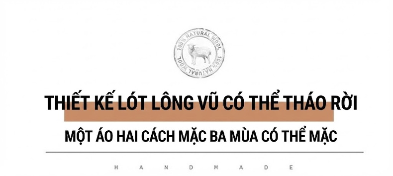 Áo Khoác Nam Dạ Lông Cừu Hai Mặt Dáng Dài Trung Niên Có Lớp Lót Lông Vũ Tháo Rời Màu Đen chi tiết 11