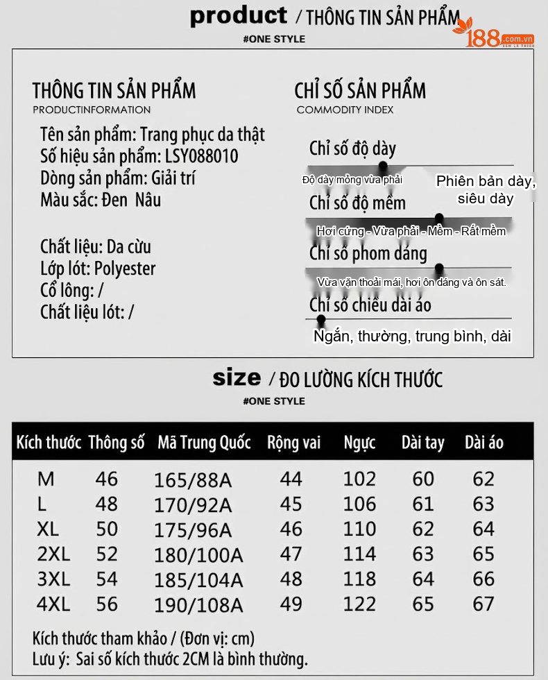 Áo Khoác Da Cừu Nam Trung Niên Cổ Trụ Dáng Ôm Màu Đen chi tiết 4