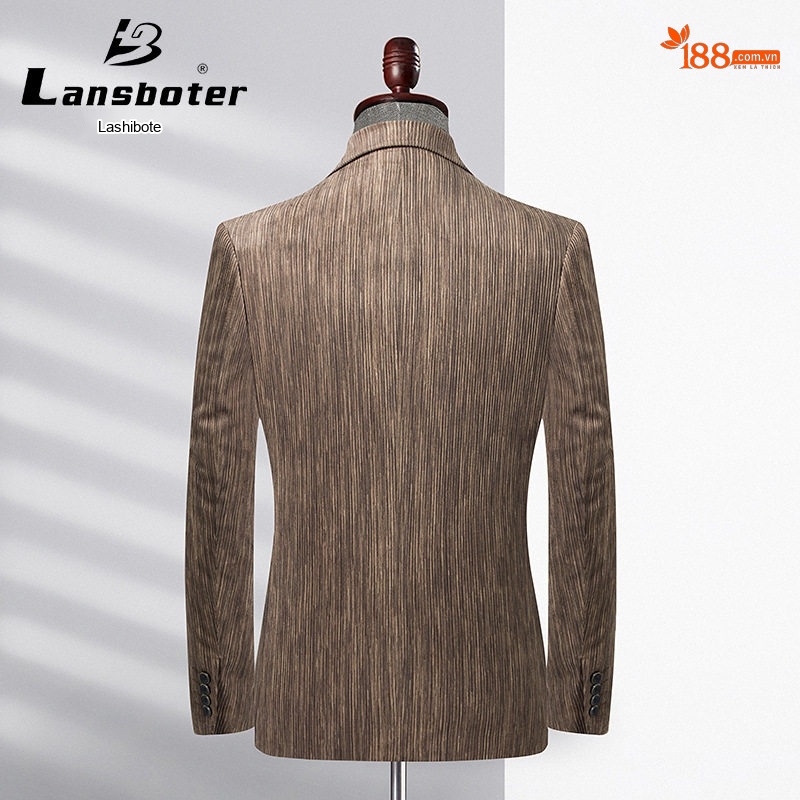 Áo Vest Nam Dáng Ôm Vải Nhung Gân Chống Nhăn Phong Cách Hàn Quốc Màu Nâu, Xanh Navy, Xám