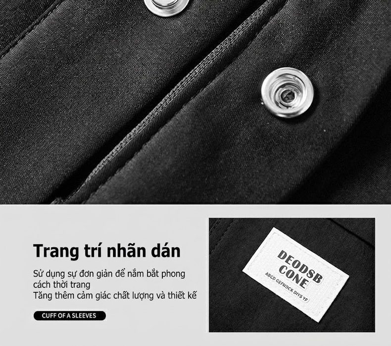 Áo Sơ Mi Tay Dài Phong Cách Công Sở Màu Xanh, Đen, Kem, Vàng Be chi tiết 7