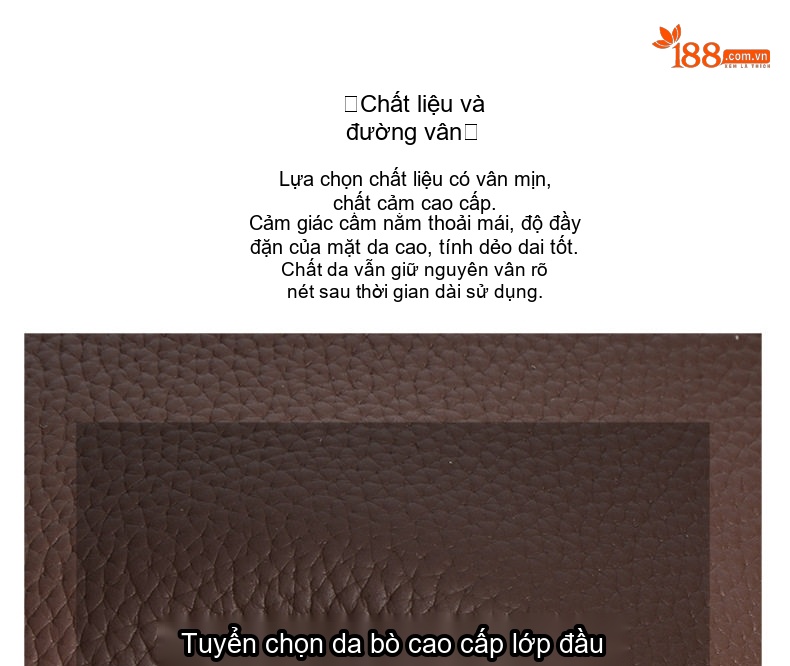 Túi Đeo Vai Nữ Da Bò Thật Sức Chứa Lớn Phong Cách Thanh Lịch Màu Đen, Nâu, Xám, Xanh Rêu chi tiết 11