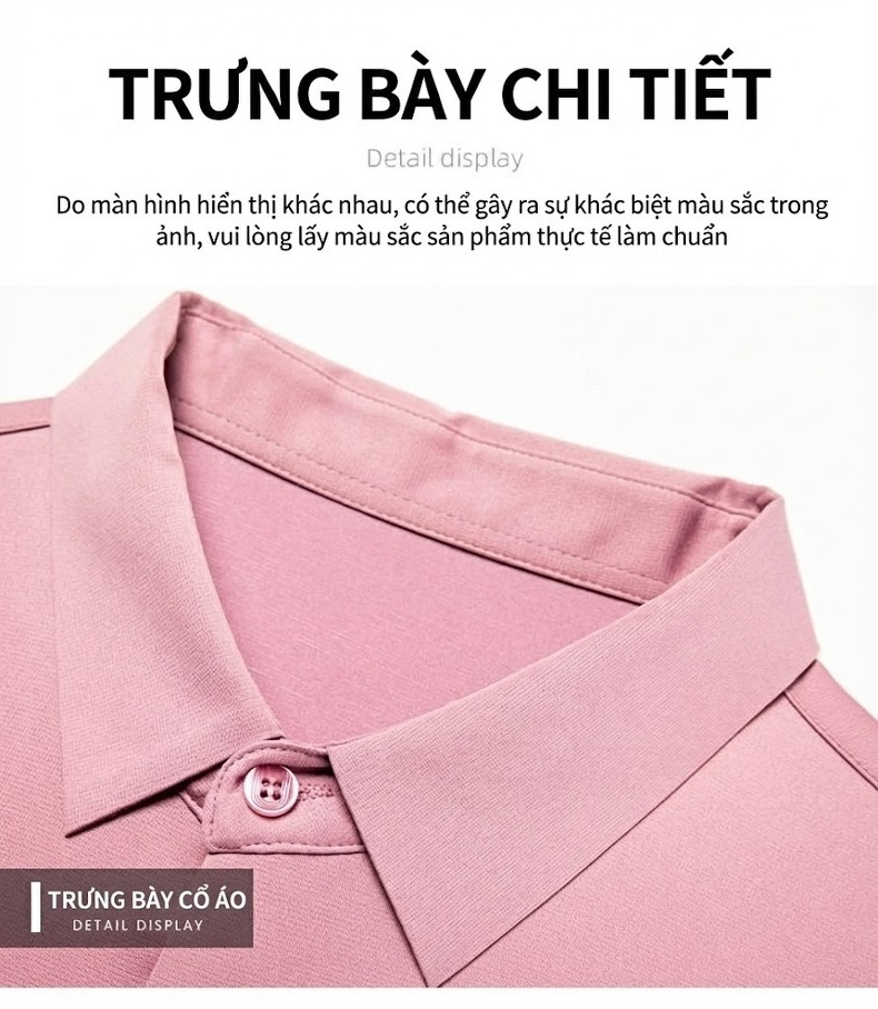 Áo Sơ Mi Nam Tay Ngắn Mỏng Thoáng Mát Phong Cách Hàn Quốc Màu Trắng, Đỏ, Xanh, Hồng... chi tiết 18