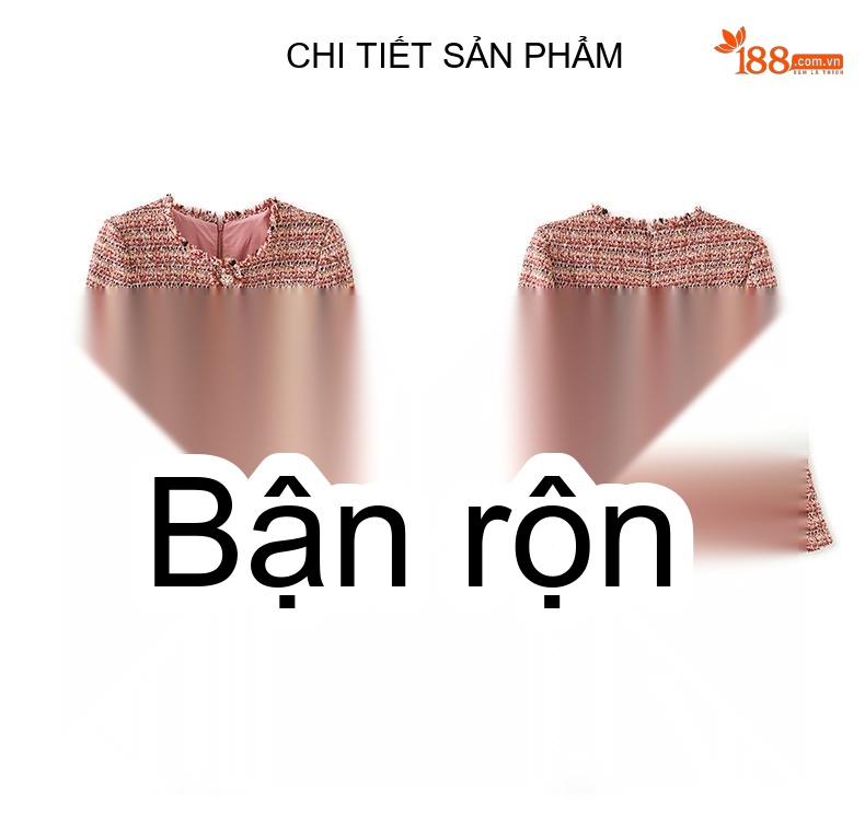 Váy Tiểu Thư Cổ Tròn Dáng Ôm Chất Liệu Thô Hoa Màu Xanh Lam, Hồng, Đỏ, Trắng... chi tiết 15