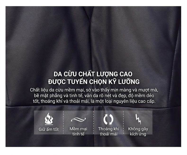 Áo Khoác Phao Nữ Da Cừu Dáng Dài Vừa Có Mũ Trùm Đầu Lót Lông Dày Dặn Màu Đen chi tiết 5