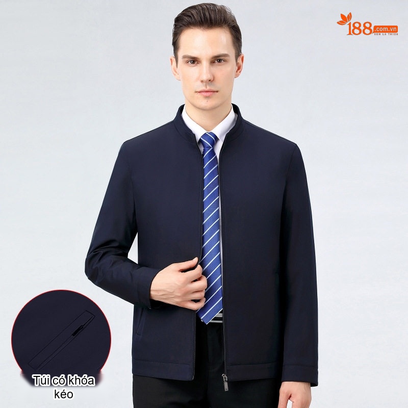 Áo Khoác Bomber Nam Lụa Tằm Tơ Dáng Ôm Chống Nhăn Màu Đen, Xám, Xanh Navy, Đỏ...