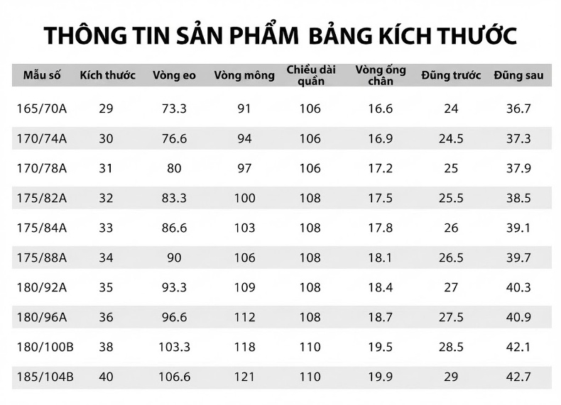 Quần Tây Nam Ống Côn Dáng Ôm Vừa Vặn Thoáng Mát Màu Đen, Xám, Xanh Navy chi tiết 1