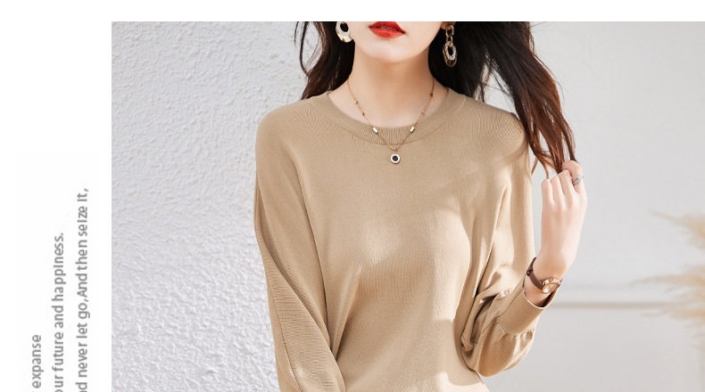 Set Váy Áo Thu Nữ Thiết Kế Dáng Rời Phong Cách Hàn Quốc Màu Be, Nâu chi tiết 14