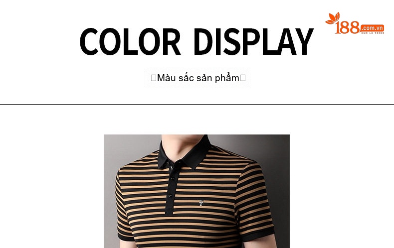 Áo Polo Nam Tay Ngắn Sọc Ngang Cổ Bẻ Phong Cách Trẻ Trung Màu Đen, Trắng, Vàng, Xanh... chi tiết 3