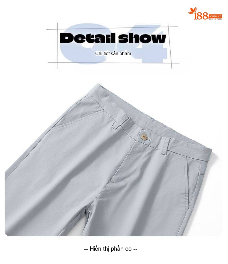 Quần Dài Cotton Nam Ống Suông Rộng Thoải Mái Màu Đen, Xám, Kem, Xanh Navy... chi tiết 29