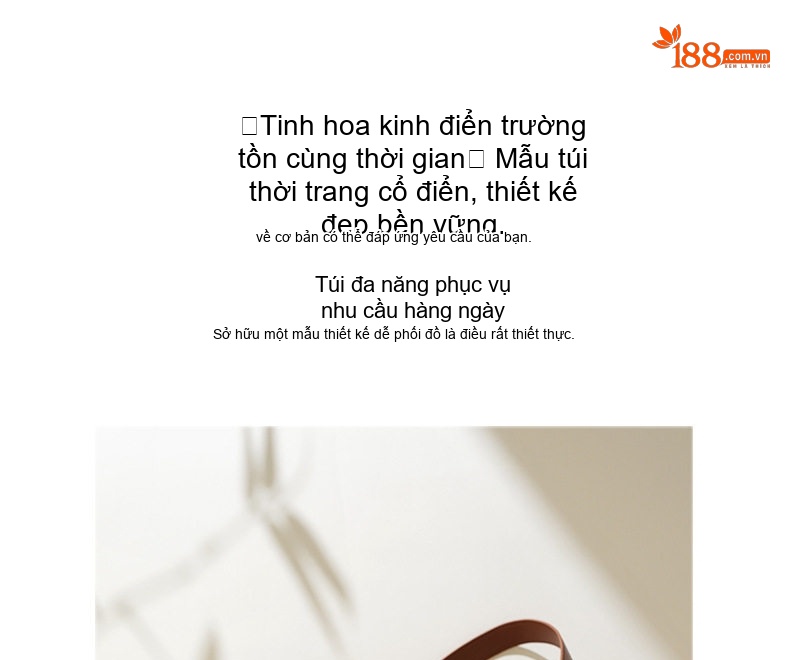 Túi Đeo Vai/Đeo Chéo Nữ Da Bò Thiết Kế Tối Giản Màu Trắng Kem, Đen, Nâu, Xanh chi tiết 6