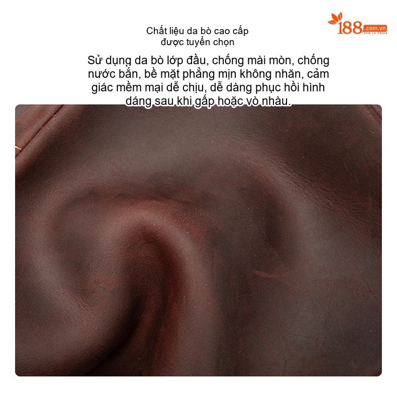 Túi Đeo Chéo Ngực Nam Da Thật Kiểu Nhật Bản Đa Năng Tiện Lợi Màu Nâu chi tiết 5