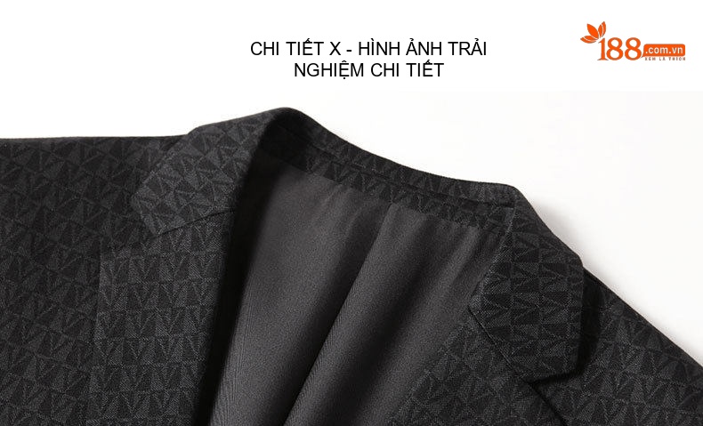 Áo Vest Nam Họa Tiết Chữ In Chìm Phong Cách Lịch Lãm Màu Đen chi tiết 9