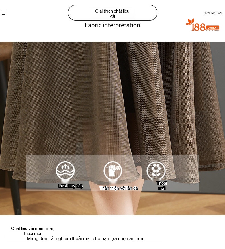 Váy Bộ Dệt Kim Nữ Thu Đông Áo Cardigan Quần Áo Nhỏ Chân Váy Lưới Màu Be, Nâu chi tiết 6