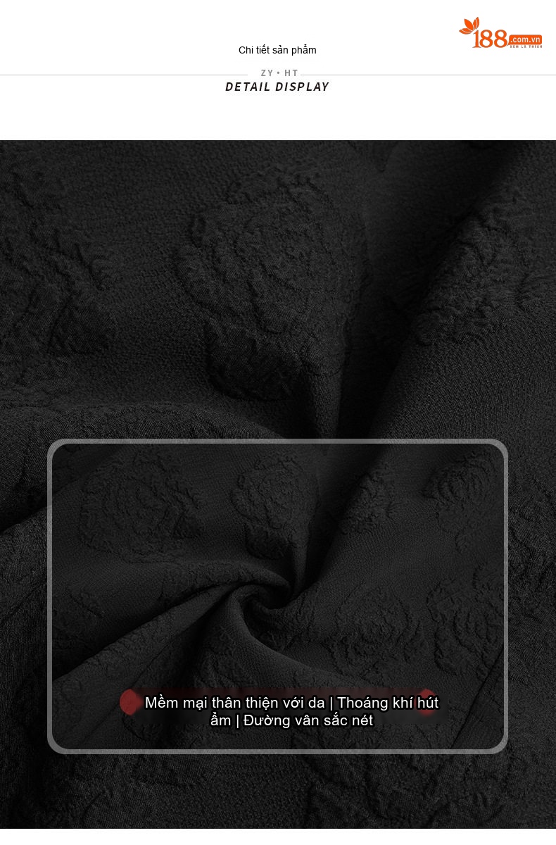 Váy Đầm Nữ Jacquard Thiết Kế Cổ chữ Vuông Tay Bồng Đính Hạt Phong Cách Tiểu Thư Màu Đen chi tiết 3