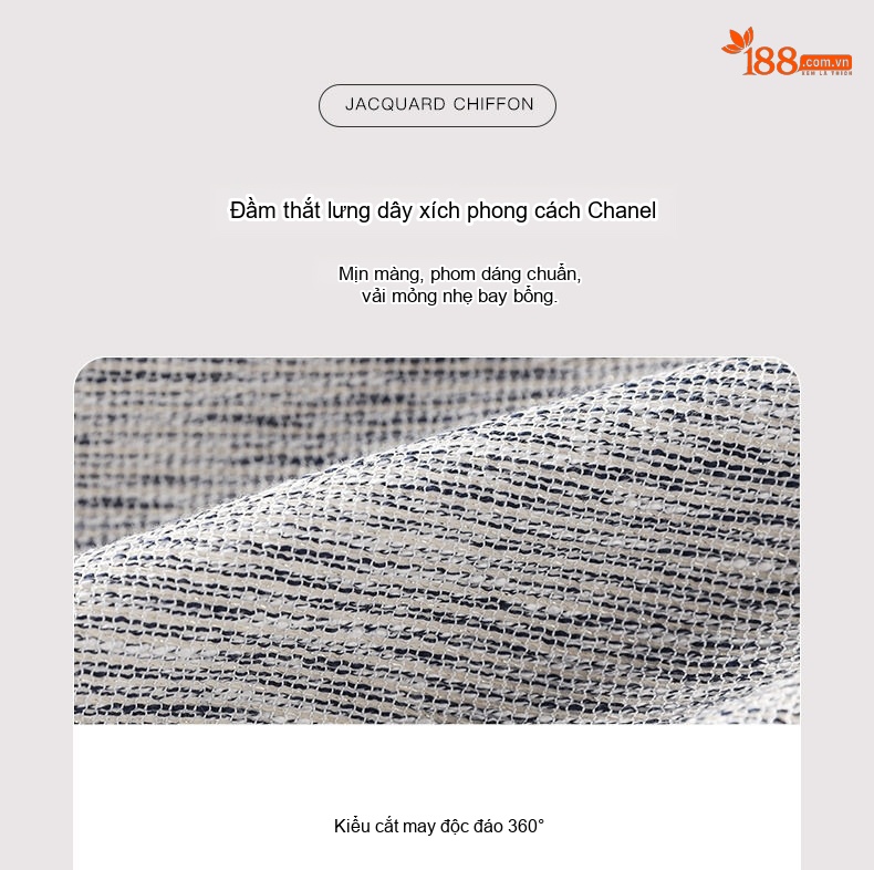 Váy Tiểu Thư Tay Ngắn dáng chữ A Chiết Eo Phong Cách Thanh Lịch Màu Xám chi tiết 2