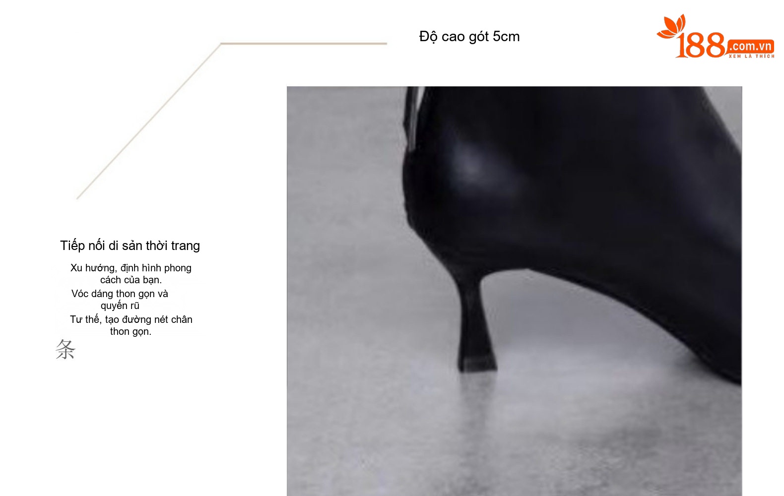 Boot Nữ Da Thật Mũi Nhọn Gót Nhọn Chiều Cao Đế Khoảng 5cm Màu Đen, Nâu, Xám Xanh chi tiết 8