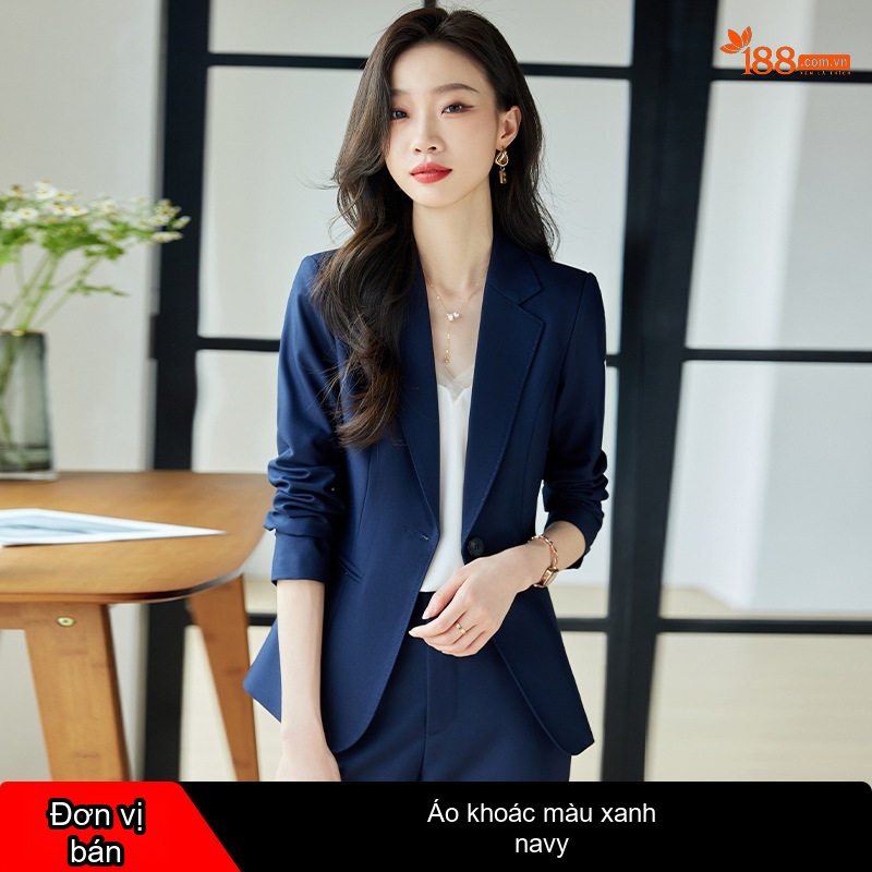 Bộ Vest Công Sở Nữ Dáng Ôm Tay Dài Phong Cách Thời Trang Màu Đen, Xanh Navy, Nâu