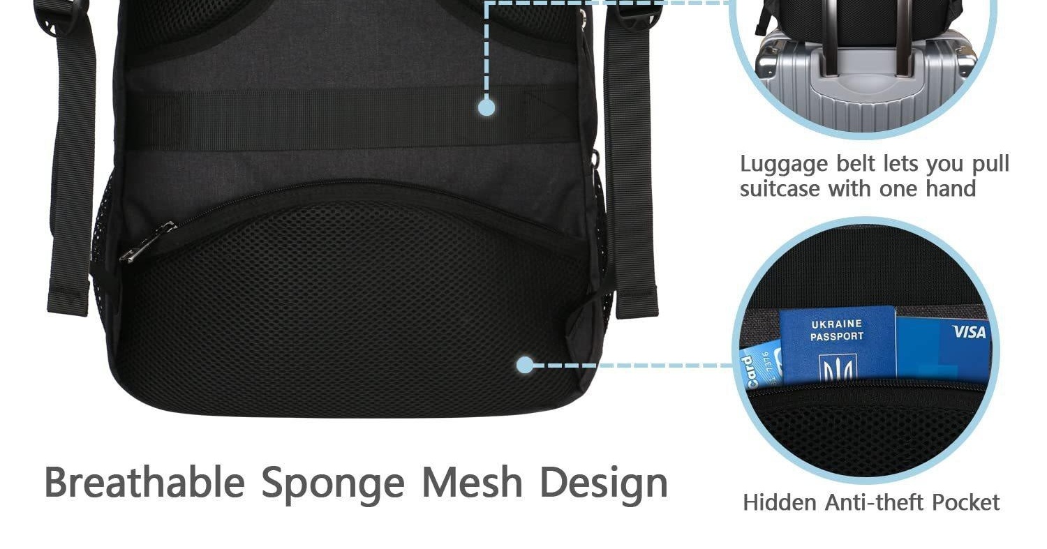 Balo Đôi Nam Cao Cấp Dung Tích Lớn Phong Cách Doanh Nhân Đựng Laptop Màu Xám, Đỏ chi tiết 16
