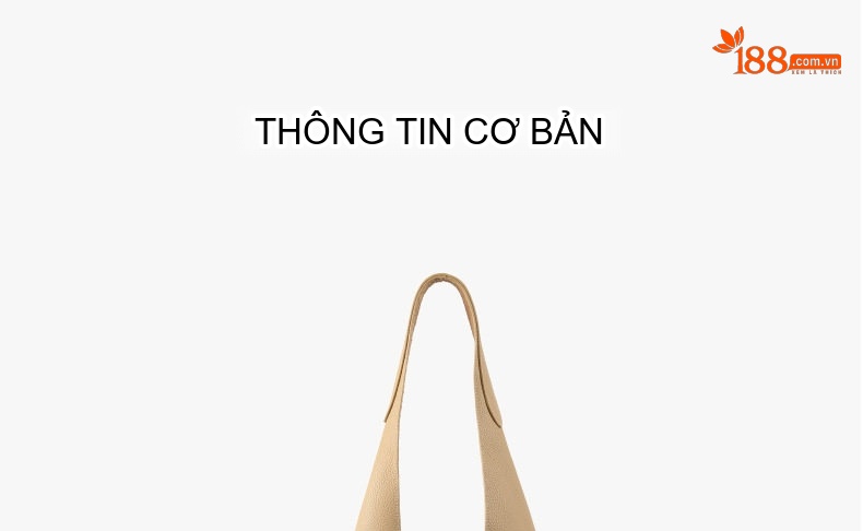 Túi Xách Nữ Da Thật Sức Chứa Lớn Dáng Bucket Đeo Vai Màu Nâu, Trắng, Đen chi tiết 18