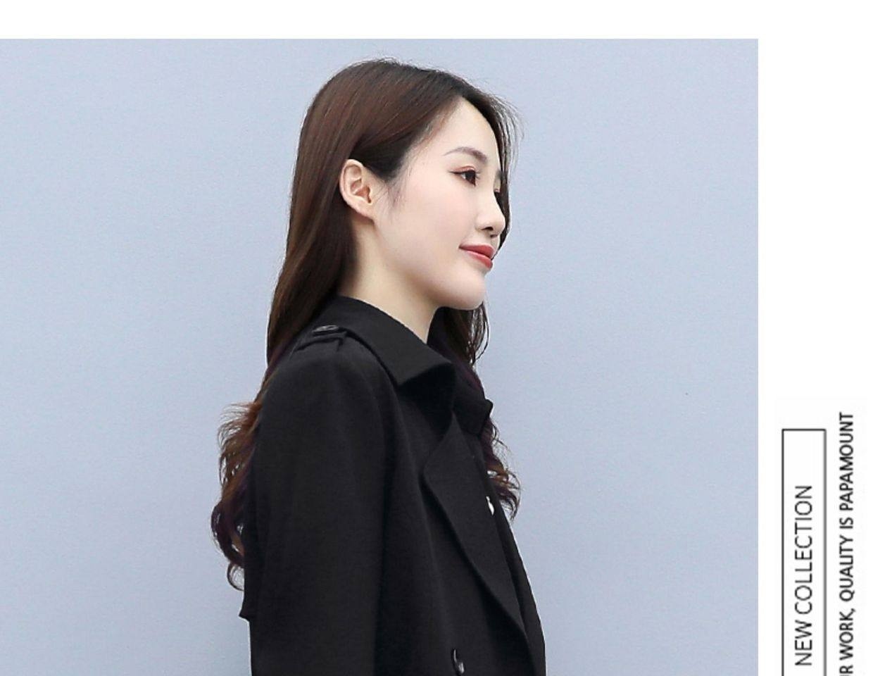 Áo Khoác Gió Nữ Dáng Ngắn Thiết Kế Thanh Lịch Màu Be chi tiết 24
