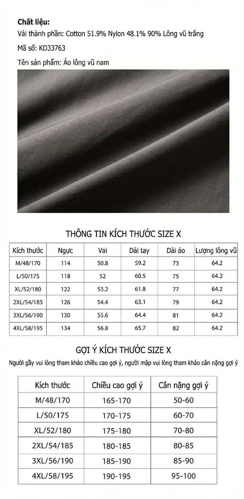 Áo Khoác Phao Nam Lót Lông Vũ Áo Sơ Mi Dáng Rộng Giữ Ấm Màu Xám, Đen chi tiết 1
