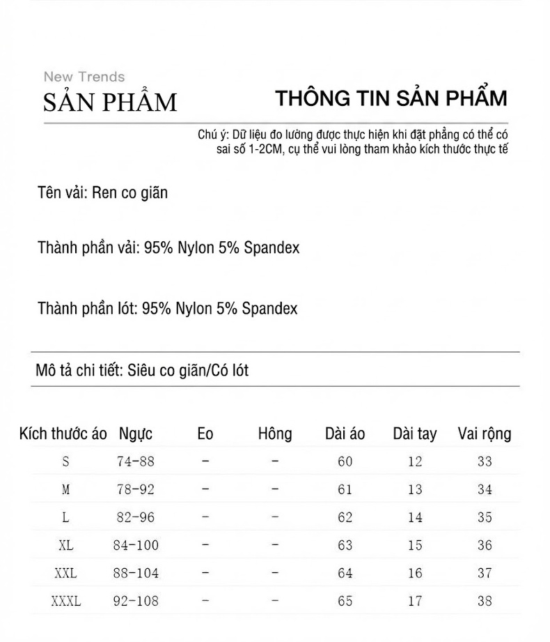 Áo Thun Nữ Ren Co Giãn Tay Ngắn Phong Cách Pháp Màu Đen, Trắng chi tiết 8