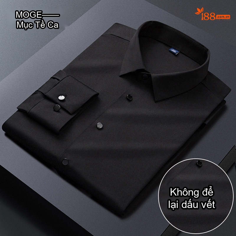 Áo Sơ Mi Nam Dài Tay Co Giãn Cao Cấp Phong Cách Lịch Lãm Màu Đen, Xanh, Xám, Xanh Dương...